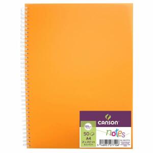 Skizzenbuch Notes A4  50 Blatt 120g orange, mit Spiralbindung,, CANSON