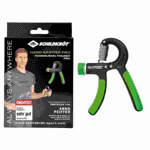 Handmuskeltrainer Pro  schwarz/grün, einstellbare Fingerhantel für 10 - 30kg Zugkraft,, Schildkröt