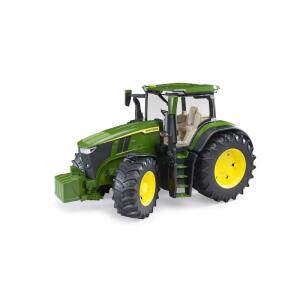 bruder Traktor John Deere  7R350 1:16, lenkbare und geländegängige Pendelvorderachse,, Anhängekupplung mit höhenverstellbarem Hubwerk,, Motorhaube zum Öffnen,, abnehmbares Frontgewicht,, ab 3 Jahren,, bruder
