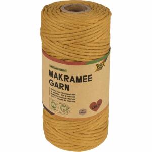 Makramee Garn MUSTARD  FIELD 100m D 3,5mm, 100% Baumwolle, extra weich,, folia