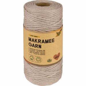Makramee Garn COZY TAUPE  100m D 3,5mm, aus 100% Baumwolle, extra weich,, folia