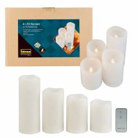Idena LED Kerzen 4er  gestuft Fernbedienung,...