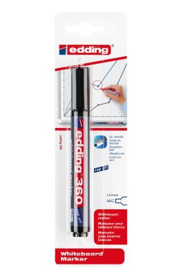Edding Whiteboardmarker 360 1er-Blister schwarz