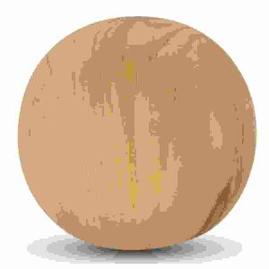 Dekokugel Holzdesign  D11cm hellbraun Keramik, aus Porzellan, Riffelmacher