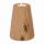 Teelichthalter Holzdesign  H12cm hellbraun Keramik, Durchmesser 9,3 cm, Höhe 12,3 cm, aus Porzellan, Riffelmache
