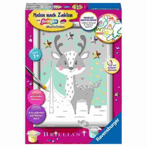 Malen nach Zahlen  Hirsch mit Glitzersteinen, Serie E ab 7 Jahren, Ravensburger