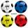 Ball World Star 13cm  13cm 3fach sortiert, weiß, blau, gelb,, 5" Spielball aus Vinyl,, John