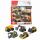 Dickie Toys Micro Workers  Volvo 9cm 5teilig, Baumaschinen mit Freilauf,, ab 3 Jahren
