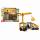 Dickie Toys Construcktion  Station Volvo 16,5cm, Freilauf, Fahrzeuge mit Licht und Sound,, 2x AA Batterien enthalten,, ab 3 Jahren