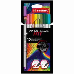 STABILO Pen 68 brush 10er Kartonetui „ARTY" neue Farben