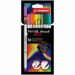 STABILO Pen 68 brush 10er Kartonetui „ARTY"...