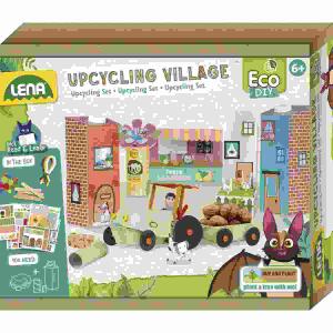 Eco Upcycling Village  Set zum erschaffen eines Dorfes aus altem Verpackungen,, mit Storybook und ausführlicher Anleitung,, ab 6 Jahren,, LENA