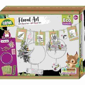 Eco Floral Art  Wanddekoration mit natürlichen Materialien,, mit Passepartouts-Karten, Metallringe, Schleifen und Bänder,, Holz-Buchstaben, Modellier-Werkzeug und vieles mehr,, mit Storybook und ausführlicher Anleitung,, ab 8 Jahren, LENA