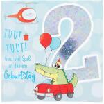 Zahlenkarten mit Musik  2. Geburtstag, Motiv 4, Depesche