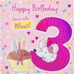 Zahlenkarten mit Musik  3. Geburtstag, Motiv 5, Depesche