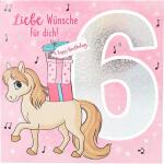 Zahlenkarten mit Musik  6. Geburtstag, Motiv 11, Depesche