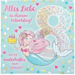 Zahlenkarten mit Musik  8. Geburtstag, Motiv 15, Depesche