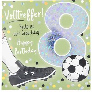 Zahlenkarten mit Musik  8. Geburtstag, Motiv 16, Depesche