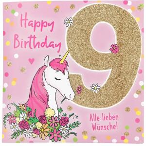 Zahlenkarten mit Musik  9. Geburtstag, Motiv 17, Depesche