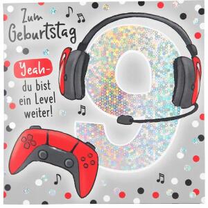 Zahlenkarten mit Musik  9. Geburtstag, Motiv 18, Depesche