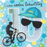 Zahlenkarten mit Musik  10. Geburtstag, Motiv 20, Depesche