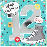 Zahlenkarten mit Musik  12. Geburtstag, Motiv 22, Depesche