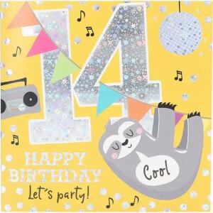 Zahlenkarten mit Musik  14. Geburtstag, Motiv 24, Depesche