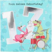 Zahlenkarten mit Musik  17. Geburtstag, Motiv 27, Depesche