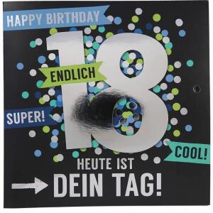 Zahlenkarten mit Musik  18. Geburtstag, Motiv 30, Depesche