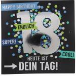 Zahlenkarten mit Musik  18. Geburtstag, Motiv 30, Depesche