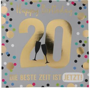 Zahlenkarten mit Musik  20. Geburtstag, Motiv 32, Depesche