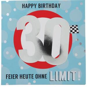 Zahlenkarten mit Musik  30. Geburtstag, Motiv 36, Depesche