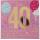 Zahlenkarten mit Musik  40. Geburtstag, Motiv 39, Depesche