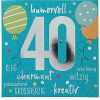 Zahlenkarten mit Musik  40. Geburtstag, Motiv 40, Depesche