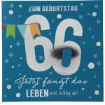Zahlenkarten mit Musik  66. Geburtstag, Motiv 49, Depesche