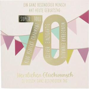 Zahlenkarten mit Musik  70. Geburtstag, Motiv 50, Depesche