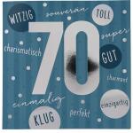 Zahlenkarten mit Musik  70. Geburtstag, Motiv 51, Depesche
