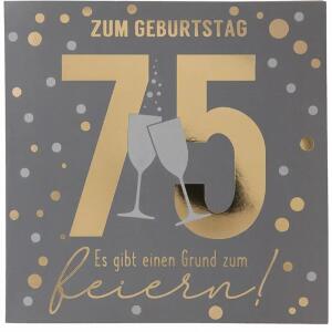 Zahlenkarten mit Musik  75. Geburtstag, Motiv 52, Depesche