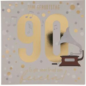 Zahlenkarten mit Musik  90. Geburtstag, Motiv 56, Depesche