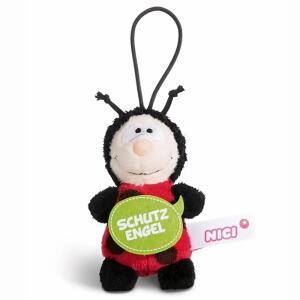 Nici Marienkäfer Plüsch  mit Loop 8cm Schutzengel, mit elastischer Schlaufe, ab 3 Jahren