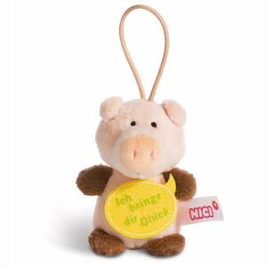 Nici Schwein Plüsch 8cm  Loop Ich bringe dir Glück, mit elastischer Schlaufe, ab 3 Jahren