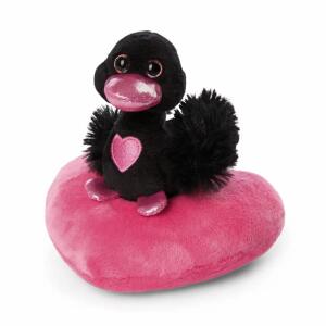 Plüschfigur Schwan Love schwarz NICI GREEN 48265 10cm auf Herz