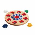 Pochbrett mit Spielchips  D29cm Holz, Spielbrett aus...
