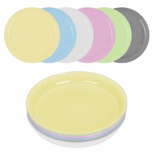 Teller Mehrweg D18,5cm PP  pastellfarben 6er, HEKU