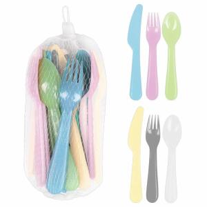 Besteck-Set Mehrweg  pastellfarben 18teilig, HEKU