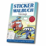 Mal und Stickerbuch A4  Fahrzeuge, ab 3 Jahren