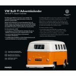 Adventskalender VW Bulli T1 orange/weiß detailgetreues VW-Bulli-Modell