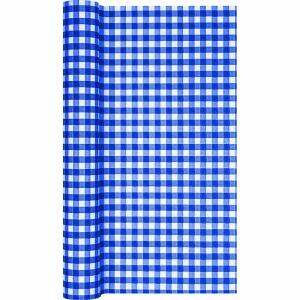 Tischläufer Karo blue  4,9 m x 40 cm, Home Fashion