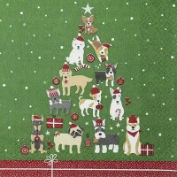 Weihn.Zelltuchserviette 33x33cm HOME F. 612209  3lag