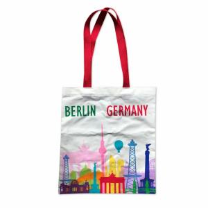 Baumwollbeutel Skyline  bunt